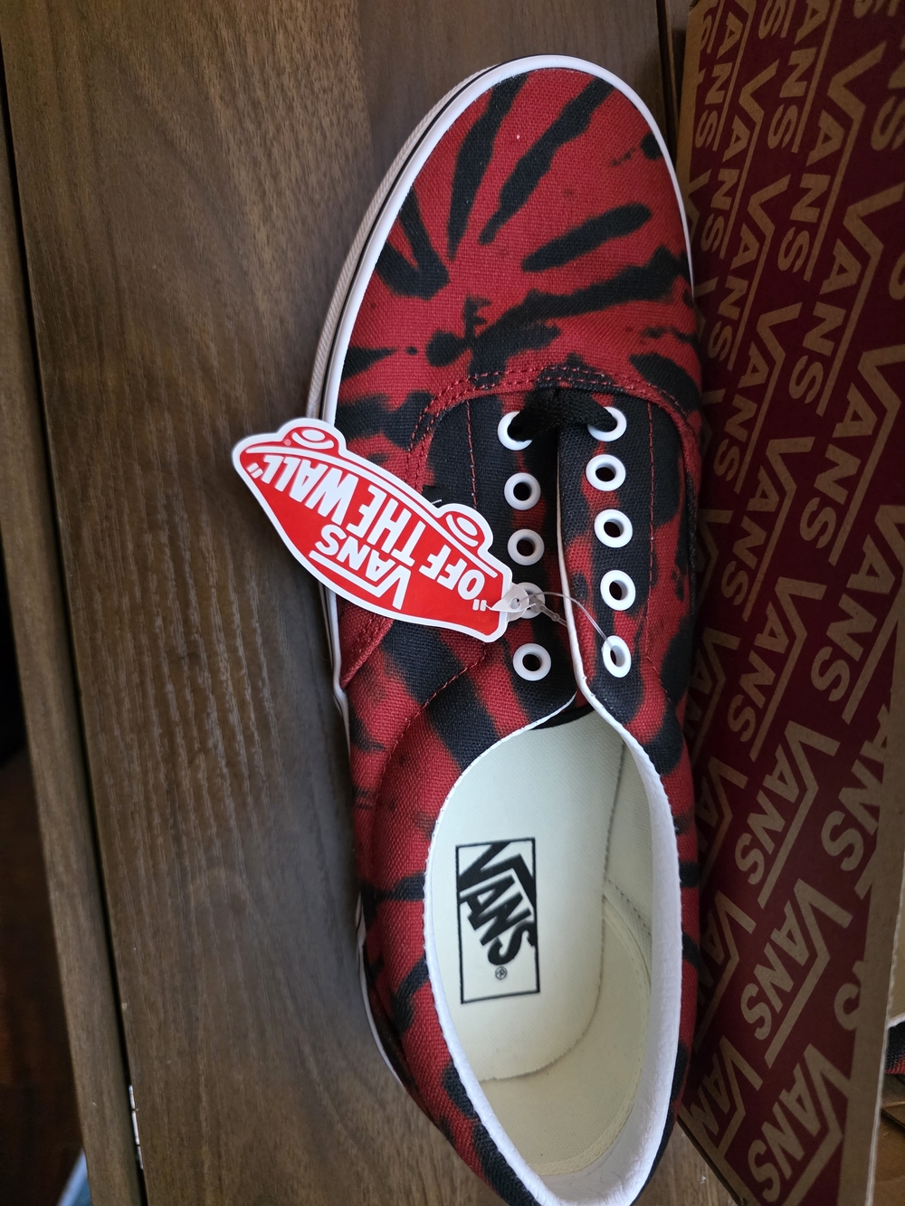 Vans Red & Black Tie-Dye Canvas Sneaker